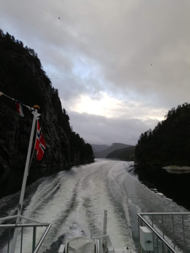 From a catamaran in Norway